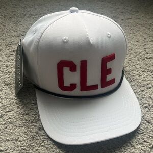 CLE Adjustable Baseball Hat/Cap-White-NEW WITH TAG